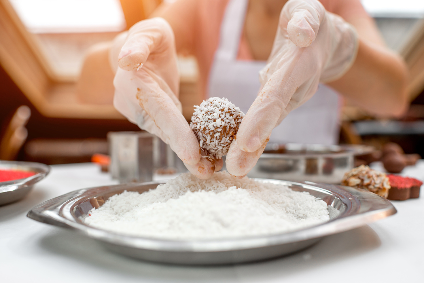 Making chocolate candy